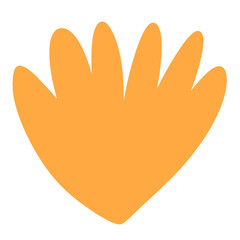 Obraz premium Hand drawn organic blossom doodle element