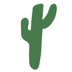Obraz premium Hand drawn cactus shape element design