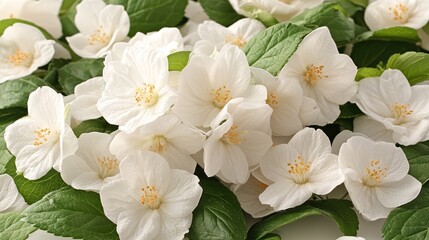 A delicate white flowers with orange centers.