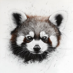 Obraz premium close up of a raccoon isolated on white