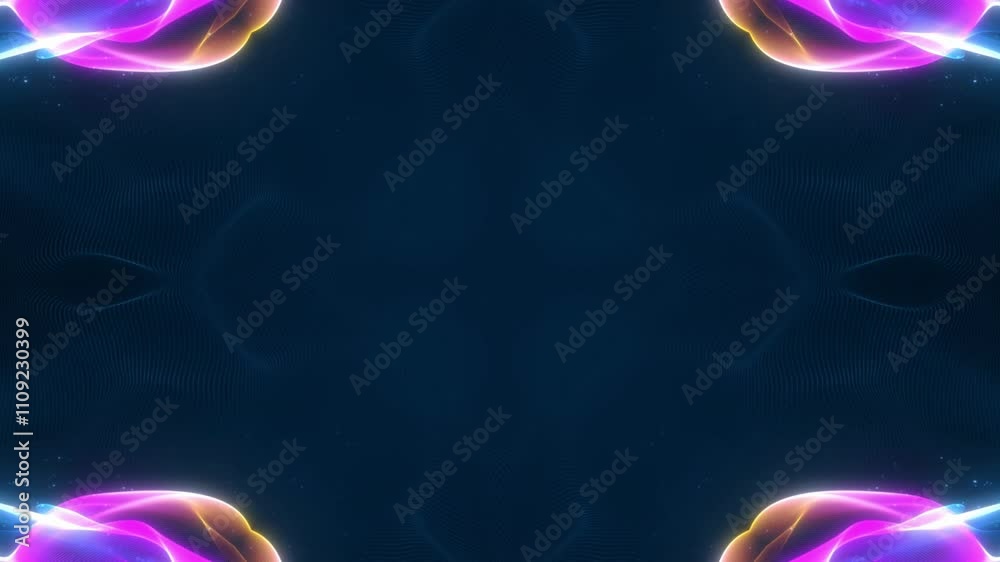 Wall mural abstract psychedelic motion graphic. fluid kaleidoscope effect. seamless 4k loop