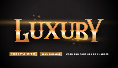 Luxury golden text style effect editable