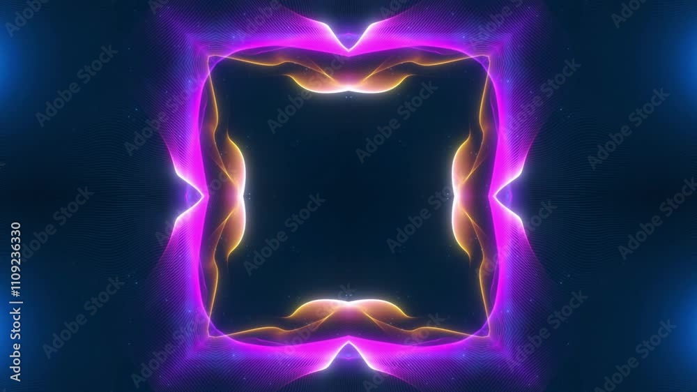 Wall mural abstract psychedelic motion graphic. fluid kaleidoscope effect. seamless 4k loop