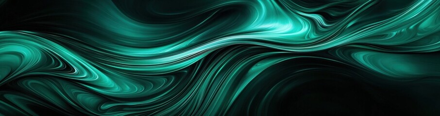 Fototapeta premium Experience a seamless modern abstract background featuring vibrant green swirls. 