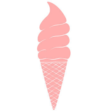 recommend clip art: light pink silhouette ice cream cone