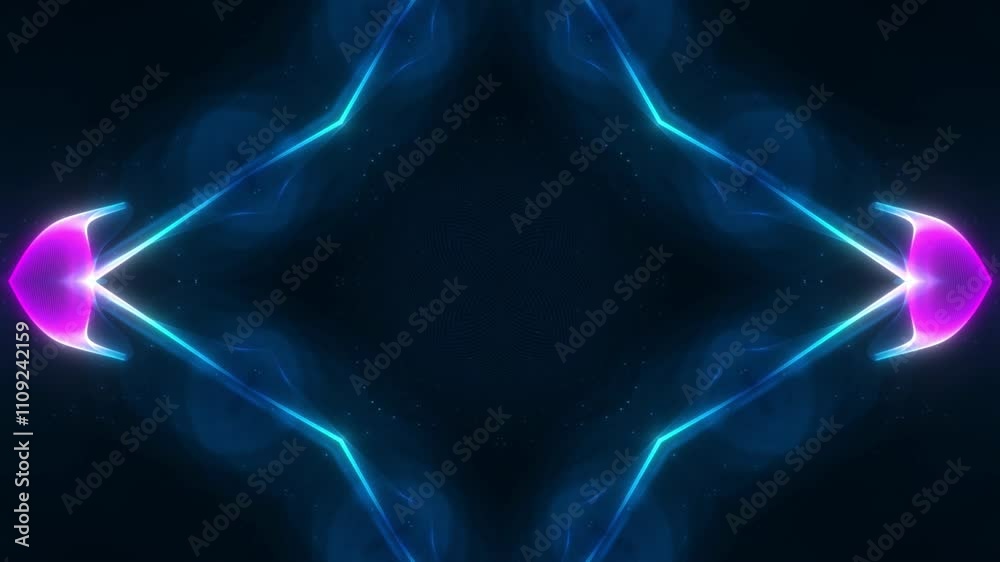 Wall mural abstract psychedelic motion graphic. fluid kaleidoscope effect. seamless 4k loop