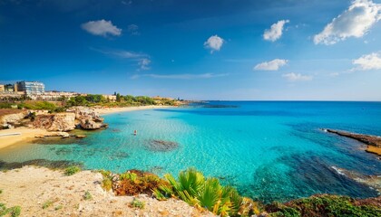 Fototapeta premium spiaggia massolivieri beach summer sea landscape siracusa sicily italy