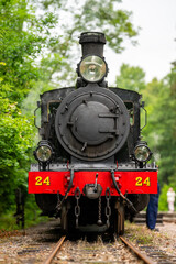 Vintage museum steam locomotive ready for the next trip.