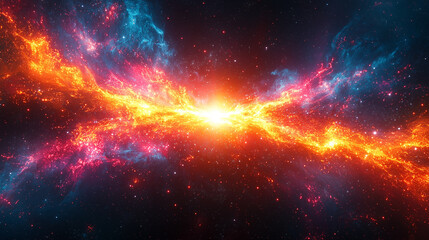 Fototapeta premium Abstract space background with nebula, stars and galaxies. 3d rendering