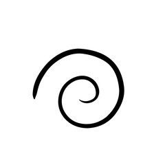 spiral symbol design vector illustration, Simple Pencil Sketch Graphic