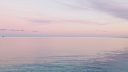 Fototapeta premium Dawn's Embrace: A Serene Mediterranean Horizon