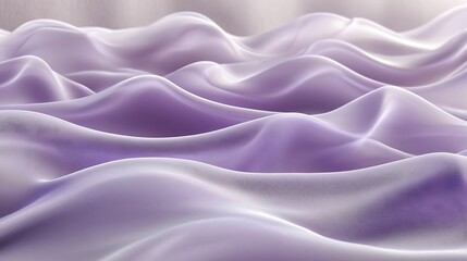 Obraz premium Ethereal layers of translucent smoke in shades of lavender and platinum, forming a delicate wave-like pattern over a subtly textured soft velvet.