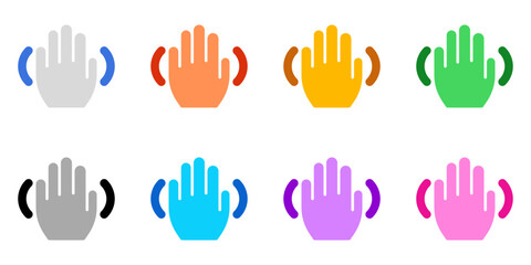 Obraz premium Editable hand gesture wave vector icon. Part of a big icon set family. Perfect for web and app interfaces, presentations, infographics, etc