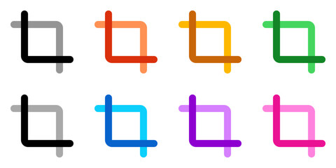 Obraz premium Editable crop tool vector icon. Part of a big icon set family. Perfect for web and app interfaces, presentations, infographics, etc