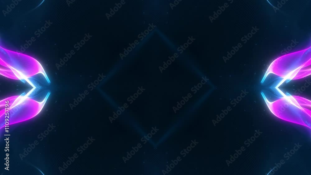 Wall mural abstract psychedelic motion graphic. fluid kaleidoscope effect. seamless 4k loop