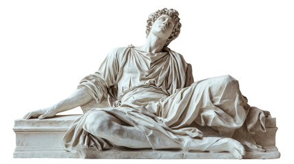 statue of jesus isolated on white background
