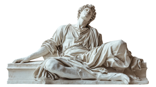 statue of jesus isolated on white background