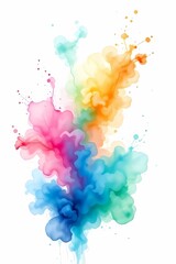 Obraz premium Watercolor background with flowers