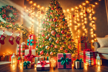 New Year's atmosphere 2025. Generative AI