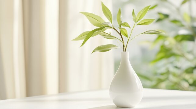 Fragile porcelain vase on white table,symbolizing vulnerability and fragility in life and relationships