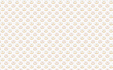 Pastel Donut Pattern: A Delightful Digital Illustration. AI Generated