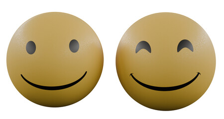 smiley ball isolated on white