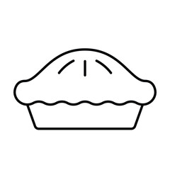 Pie icon logo isolated. Pie icon, bakery vector.