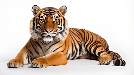 Fototapeta premium Isolated Tiger on Clear Transparent Background 