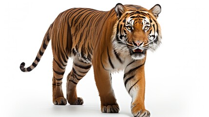 Obraz premium Isolated Tiger on Clear Transparent Background 