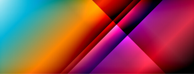 Colorful gradient with lines made of shadow and light. Creative background