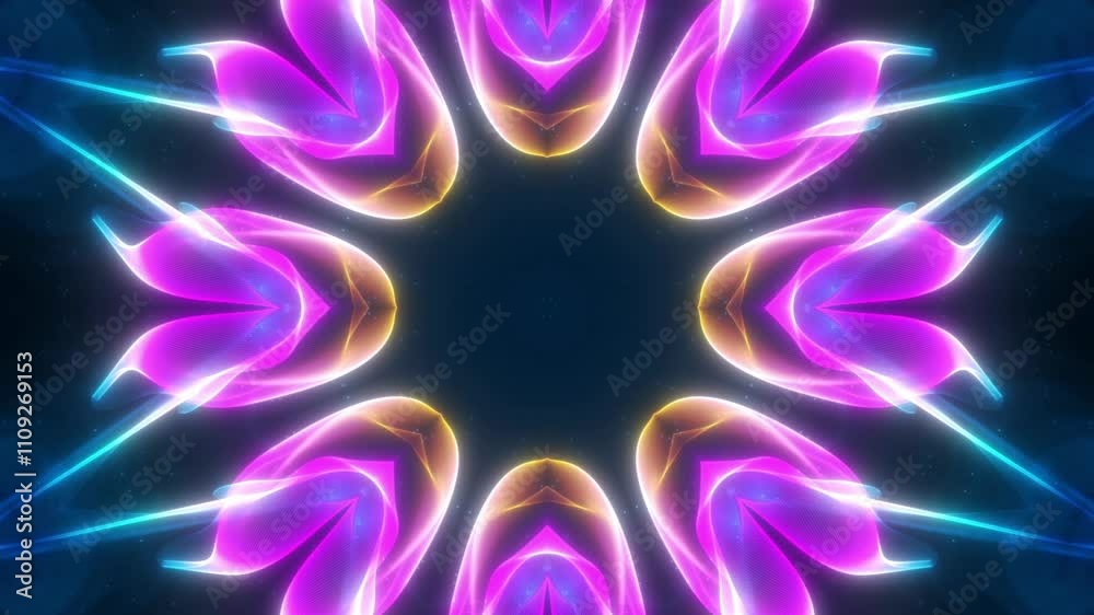 Canvas Prints abstract psychedelic motion graphic. fluid kaleidoscope effect. seamless 4k loop