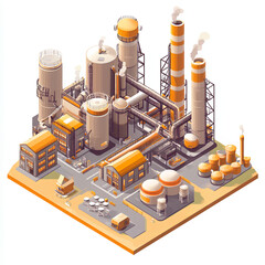 industrial isometric vector image