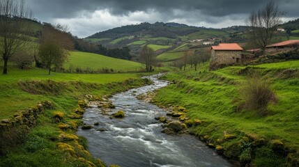 Stream in Selaya, Cantabria