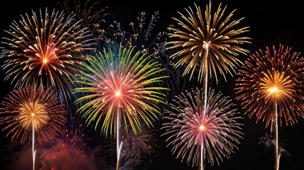 Fototapeta premium SET_1_FireworksNEWYEARS