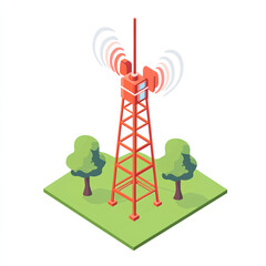 isometric signal booster tower