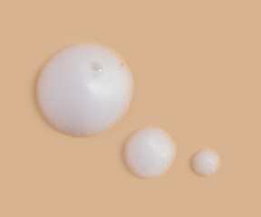 Shampoo gel foam texture, cosmetic soapy swatch, cosmetic cleanser background