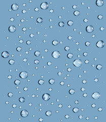 Beauty facial Serum gel drops pattern. Water spray texture isolated on blue background