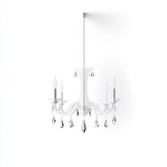 A chandelier with four lights hanging from it