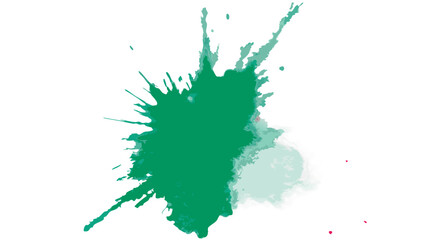 Spot,green Blot, and Splash Design Elements on Transparent Background