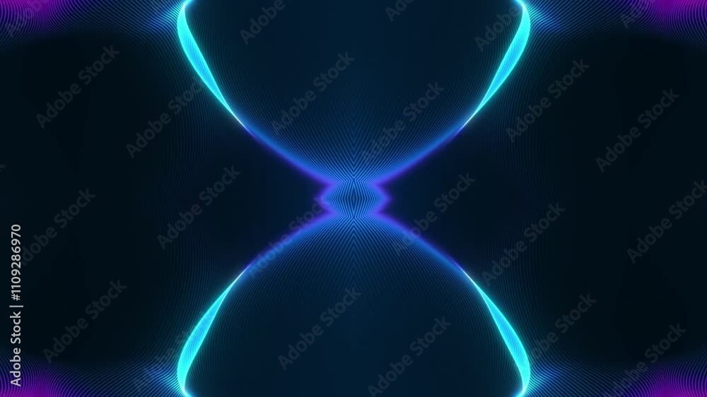 Sticker abstract psychedelic motion graphic. fluid kaleidoscope effect. seamless 4k loop