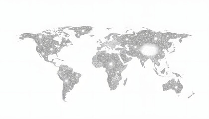 Naklejka premium Structure of world economy, communication network global with a white accent, png