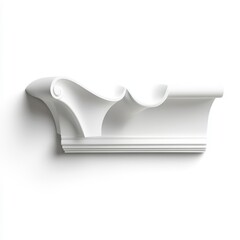 A white wall with a white leafy design