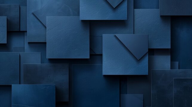 Modern dark blue powerpoint background with abstract shapes for inspiration and motivation
