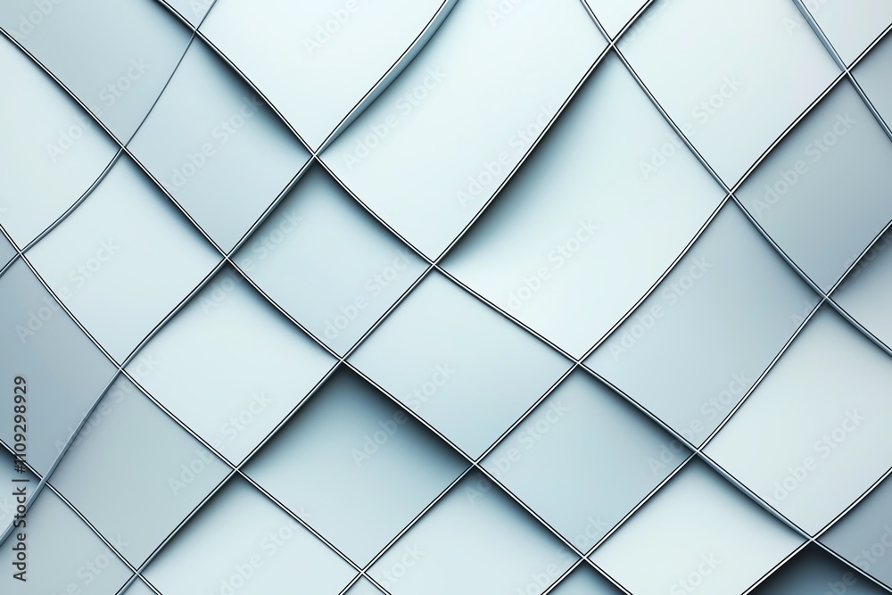Poster a close-up view of a textured surface featuring interlocking geometric patterns