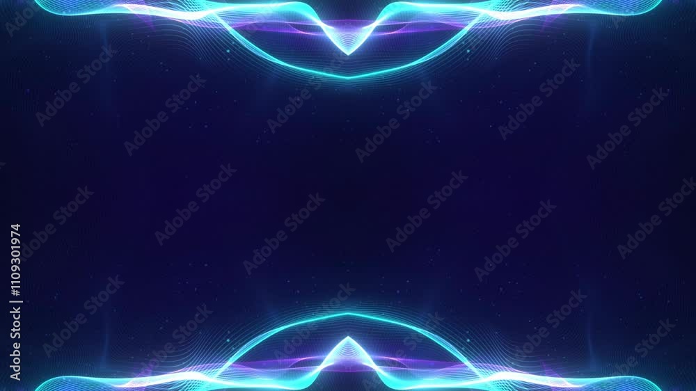 Wall mural abstract psychedelic motion graphic. fluid kaleidoscope effect. seamless 4k loop
