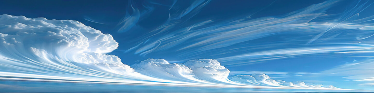 Roll Clouds: Long, Horizontal Clouds Detached from Cumulonimbus Clouds - Imagine a scene where roll clouds form, with long, horizontal clouds detached from cumulonimbus clouds