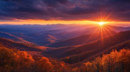 Sunburst Falls in Pisgah National Forest, North Carolina