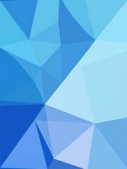 Obraz premium Abstract geometric pattern in shades of classic blue, created through trianglify generative art technique, classic