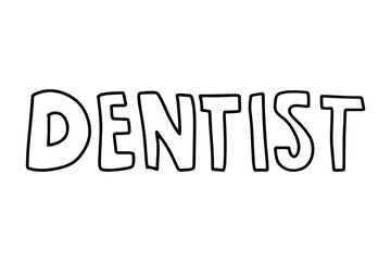 handrawing dentist doodles element stock design illustration