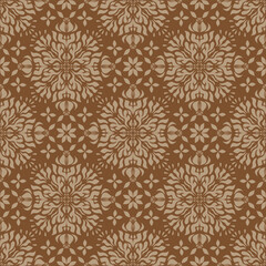 Fototapeta premium Mandala flower motif pattern vector illustration hand drawn elements.